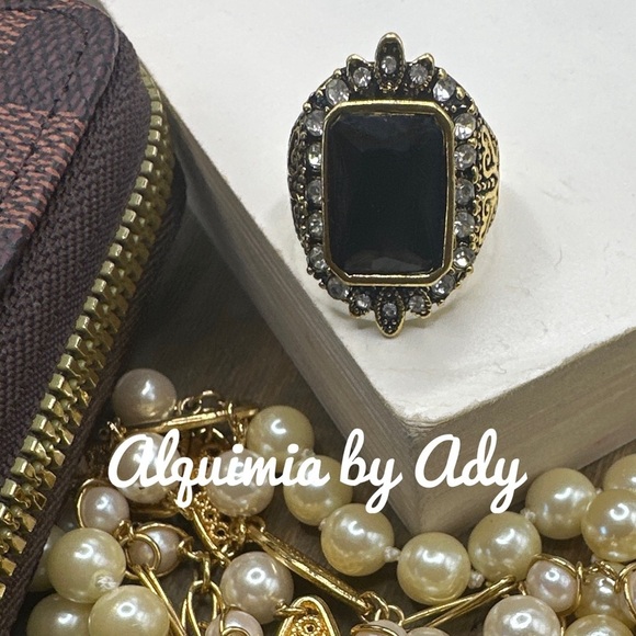 Alquimia by Ady Black and Gold Ring - Picture 2 of 7